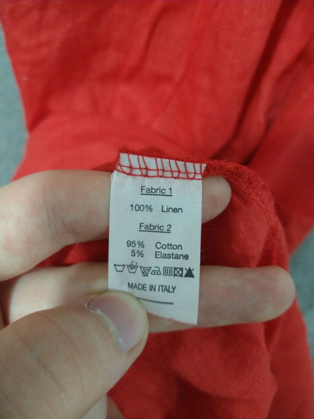 Inizio Red Linen Magic Pocket Sleeveless Tank Scoop Neck Dress Womens Medium - Picture 6 of 7